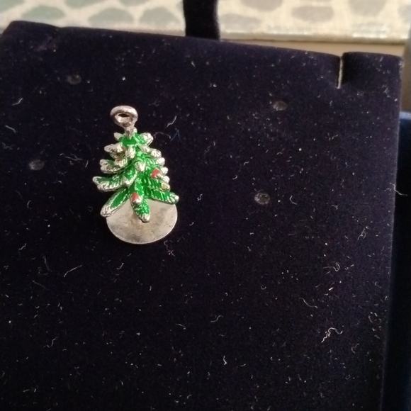 Enameled Sterling Silver Christmas Tree Charm - Picture 3 of 3